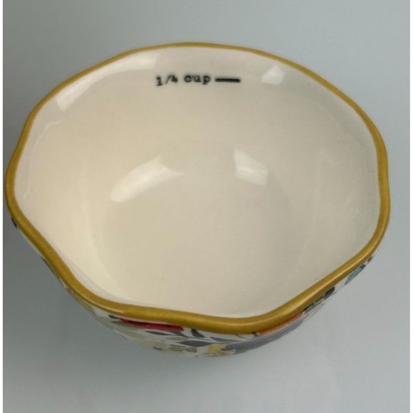 Pioneer Woman Nesting Measuring Cups Bowls, Floral Polka Dots Colorful Set of 4 - Picture 6 of 15